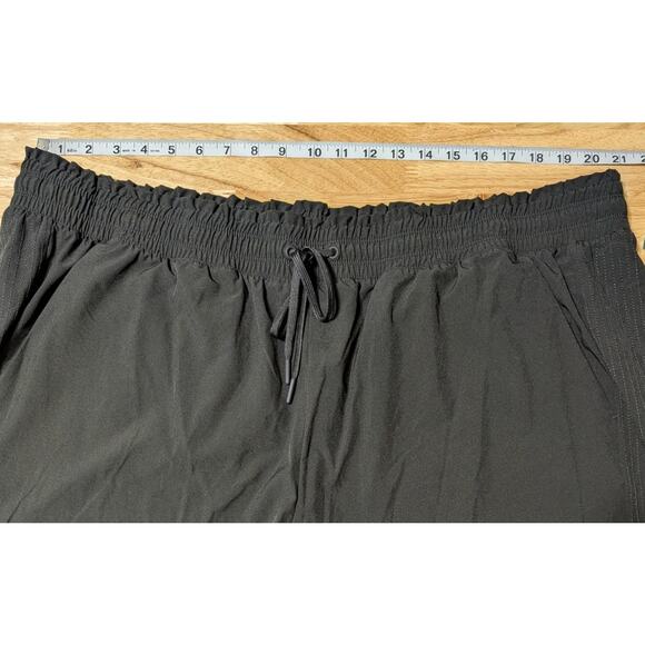 MTA Sport Crop Pants Womens Plus SZ 3X Black Drawstring Elastic Waist Wide Leg - Picture 2 of 15